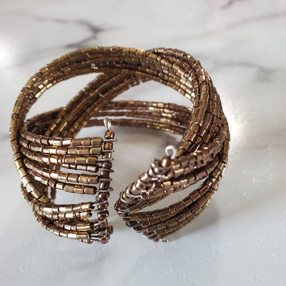 Shooting Stars Copper Seed Bead Cuff Bracelet 💥3 for $24💥 - Picture 8 of 16